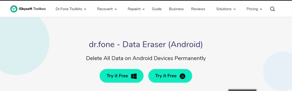 Dr.Fone - Data Eraser (Android):